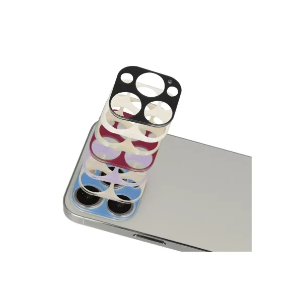 Apple İphone 13 Pro Max Rainbow Kamera Lens Koruma Cam - Mor