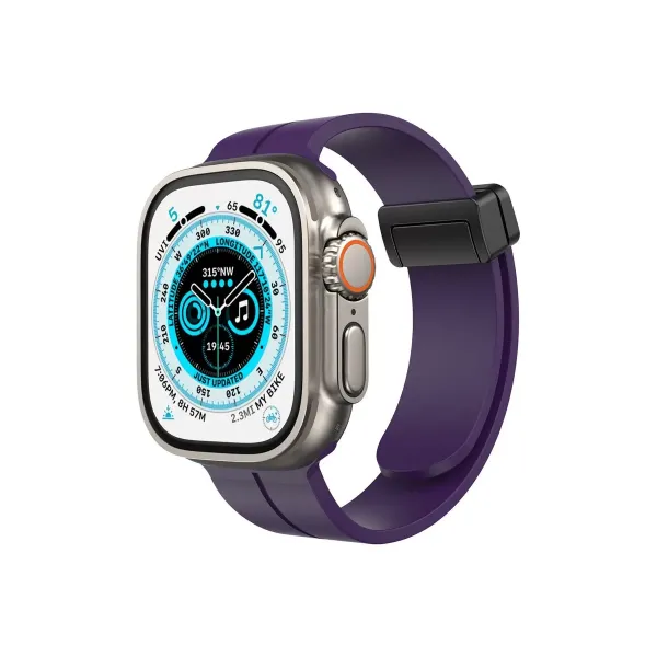 Apple Watch 38mm Kr412 Elegance Stylısh Kordon (saat Değildir) - Derin Mor