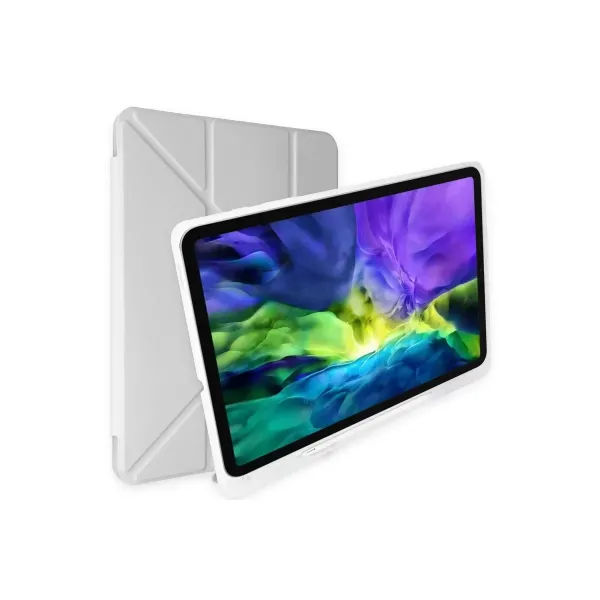 Apple İpad 9.7 (2018) Kılıf Kalemlikli Mars Tablet Kılıfı - Gri