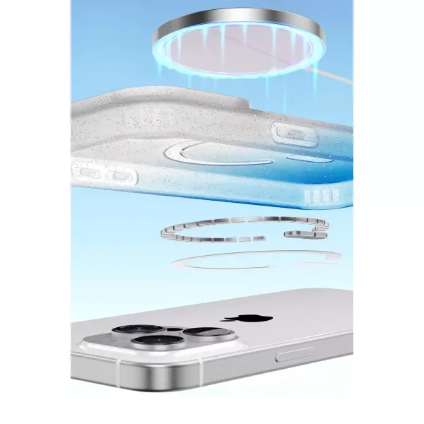 Apple İphone 15 Plus Pummel Shiny Magsafe Kapak - Mavi