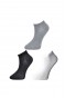 Siyah Gri ve Beyaz Kadın Bilek Çorap 12 çift
