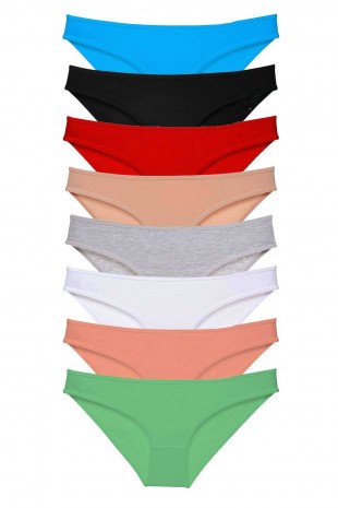 8 adet Süper Eko Set Likralı Kadın Slip Külot Set 1