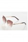 Kadın Lüks Kehverengi Renkli Cam Güneş Gözlüğü - Moda Gözlük