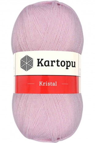 Kristal Çift Katlı El Örgü Lif İpi Açık Pembe K699