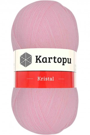 Kristal Çift Katlı El Örgü Lif İpi Bebe Pembe K788