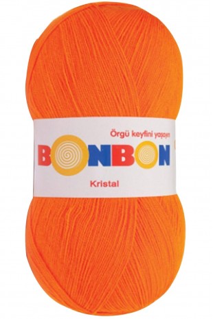 Kristal El Örgü Lif İpi Turuncu 98215