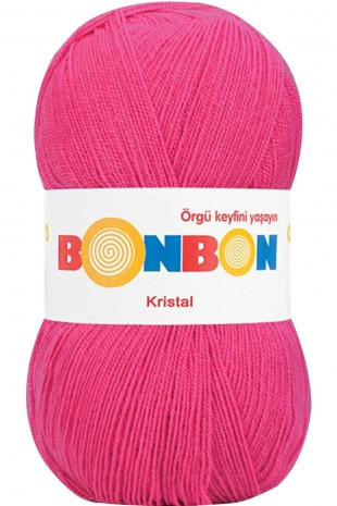 Kristal El Örgü Lif İpi Koyu Pembe 98403