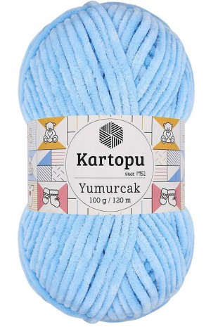Yumurcak Kadife El Örgü İpi Mavi K540