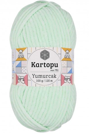1 Adet Yumurcak Kadife El Örgü İpi Su Yeşili K560
