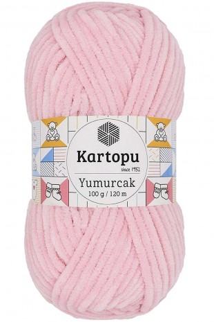 Yumurcak Kadife El Örgü İpi Bebe Pembe K768