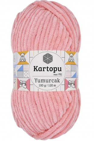 Yumurcak Kadife El Örgü İpi Pudra K777