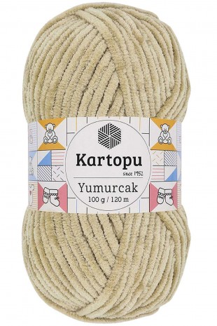 Yumurcak Kadife El Örgü İpi Bej K856