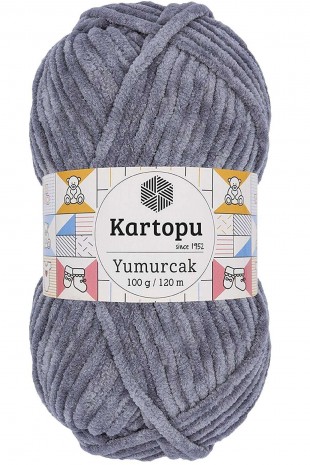 Yumurcak Kadife El Örgü İpi Koyu Gri K951