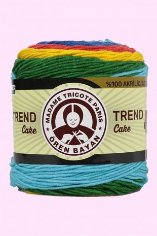Trend Cake Batik Ebruli El Örgü İpi 620