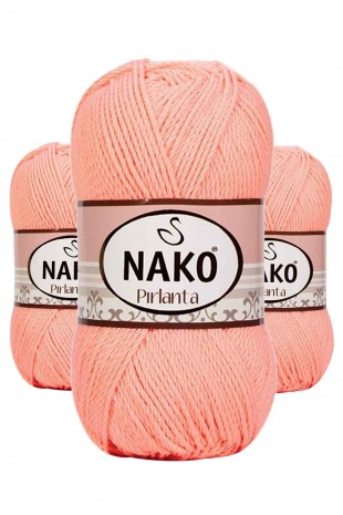 3 Adet Pırlanta Amigurumi El Örgü İpi Yünü Somon 3148