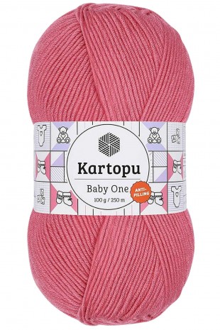 1 Adet Baby One Tüylenmeyen El Örgü İpi Yünü Şeker Pembe K244