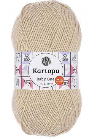 Baby One Tüylenmeyen El Örgü İpi Yünü Taş K855