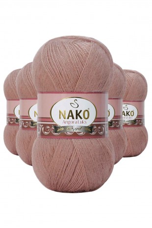 5 Adet Angora Lüks El Örgü İpi Bronz 11054