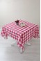 Kareli Saçaklı Kırmızı Masa/piknik/sofra Örtüsü 165x170 Cm