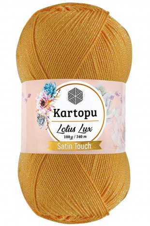 Lotus Lux Bikini Büstiyer Bluz Simli Örgü İpi K318 Koyu Sarı