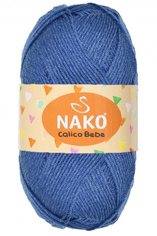 Calico Bebe Pamuklu Bebek Ve Battaniye Örgü Ipi 2859 Denim Mavi