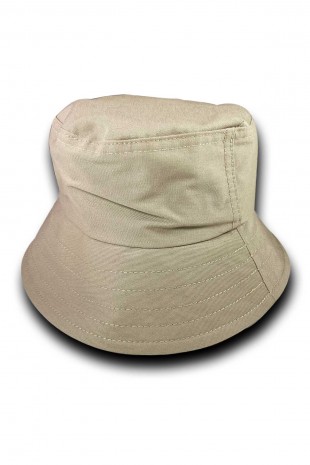 Unisex Kova Şapka Balıkçı Şapka Bucket Hat Bej