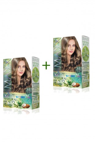 2 Paket Natural Beauty Amonyaksız Saç Boyası 8.0 Açık Kumral