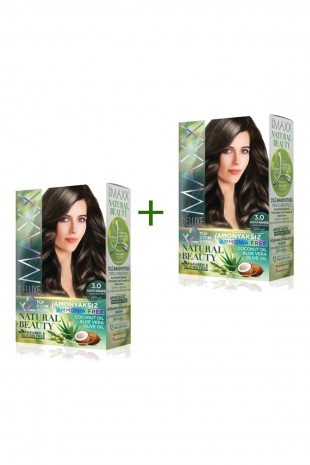 2 Paket Natural Beauty Amonyaksız Saç Boyası 3.0 Koyu Kahve