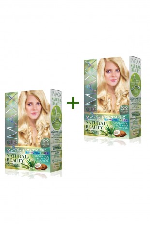 2 Paket Natural Beauty Amonyaksız Saç Boyası 10.0 Açık Sarı