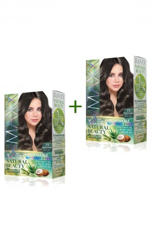 2 Paket Natural Beauty Amonyaksız Saç Boyası 7.1 Küllü Kumral