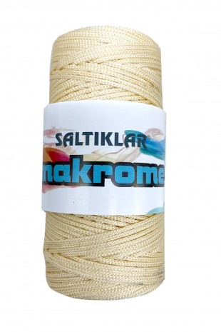 Polyester Makrome İpi 270 Krem 100 gr