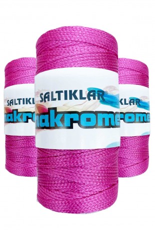 3 Adet Polyester Makrome İpi 1538 Fuşya 100 gr