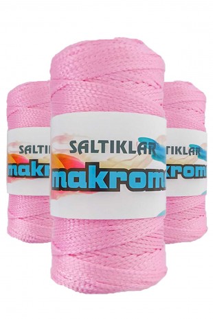 3 Adet Polyester Makrome İpi 1545 Pembe 100 gr