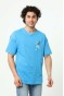 Mavi Erkek Baskılı Oversize T-Shirt
