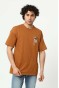 Kahve Erkek Baskılı Oversize T-Shirt