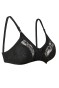 Toparlayıcı Lez Ara Dantel Sütyen Siyah