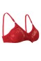 Toparlayıcı Lez Ara Dantel Sütyen Bordo