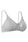 Ara Dantelli Penye Toparlayıcı Sütyen Gri