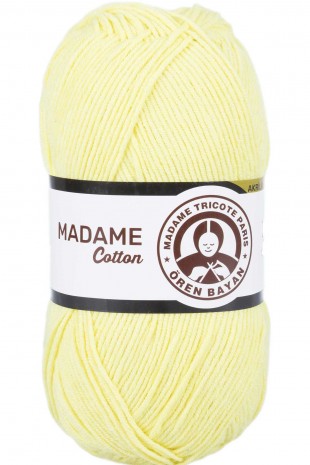 Madame Cotton El Örgü İpi Yünü 100 gr 006 Açık Sarı