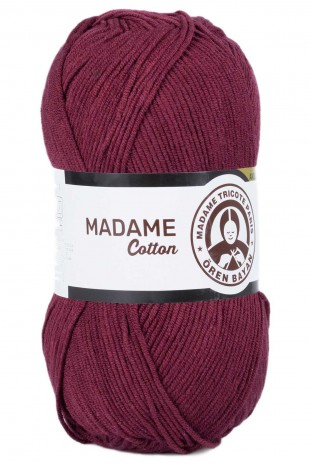 Madame Cotton El Örgü İpi Yünü 100 gr 010 Bordo