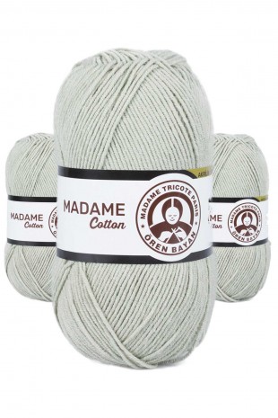 3 Adet Madame Cotton El Örgü İpi Yünü 100 gr 020 Açık Yeşil