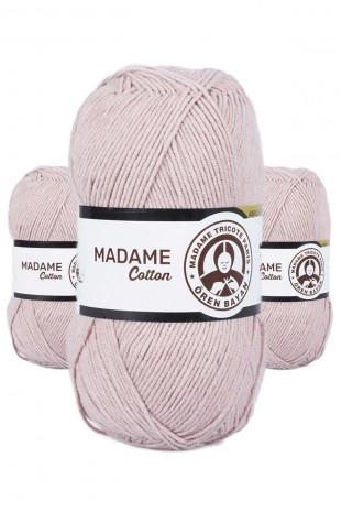 3 Adet Madame Cotton El Örgü İpi Yünü 100 gr 025 Leylak