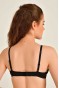 Çapraz İpli Silikonlu Dolu Sütyen Siyah