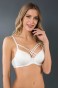 Çapraz İpli Silikonlu Boş Sütyen Beyaz