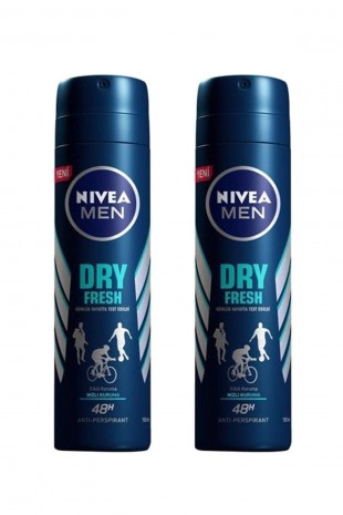 2 Adet Deo Sprey Erkek Deodorant Dry Fresh Pudrasız 150 ml