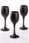 Grappa Mat Siyah Ayaklı Kahve Yanı Su Bardağı Premium 6 lı Set Kadeh 125cc x 6 adet