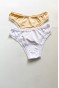 2 Adet Kadın Mikro Bikini Külot İnce Lastik FırFır Kenarlı Yumuşak Doku İç Giyim Beyaz Ten