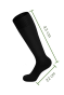 Siyah Erkek Futbol Çorabı Nefes Alabilen Ter Emici Spor Antrenman Yürüyüş Koşu Tozluk Çorap 43 cm