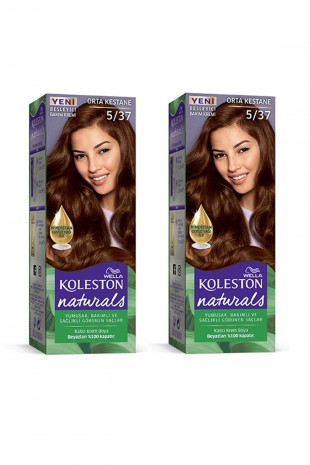 Naturals Saç Boyası Orta Kestane 5/37 2x Paket