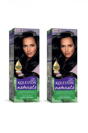 Naturals Saç Boyası Siyah 2/0 2x Paket